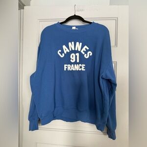 Sweatshirt with Text Motif H and M Cannes 91 France Size XL